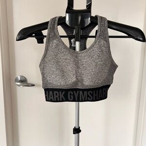 Gymshark Grey Marled Seamless Racerback Sports Bra